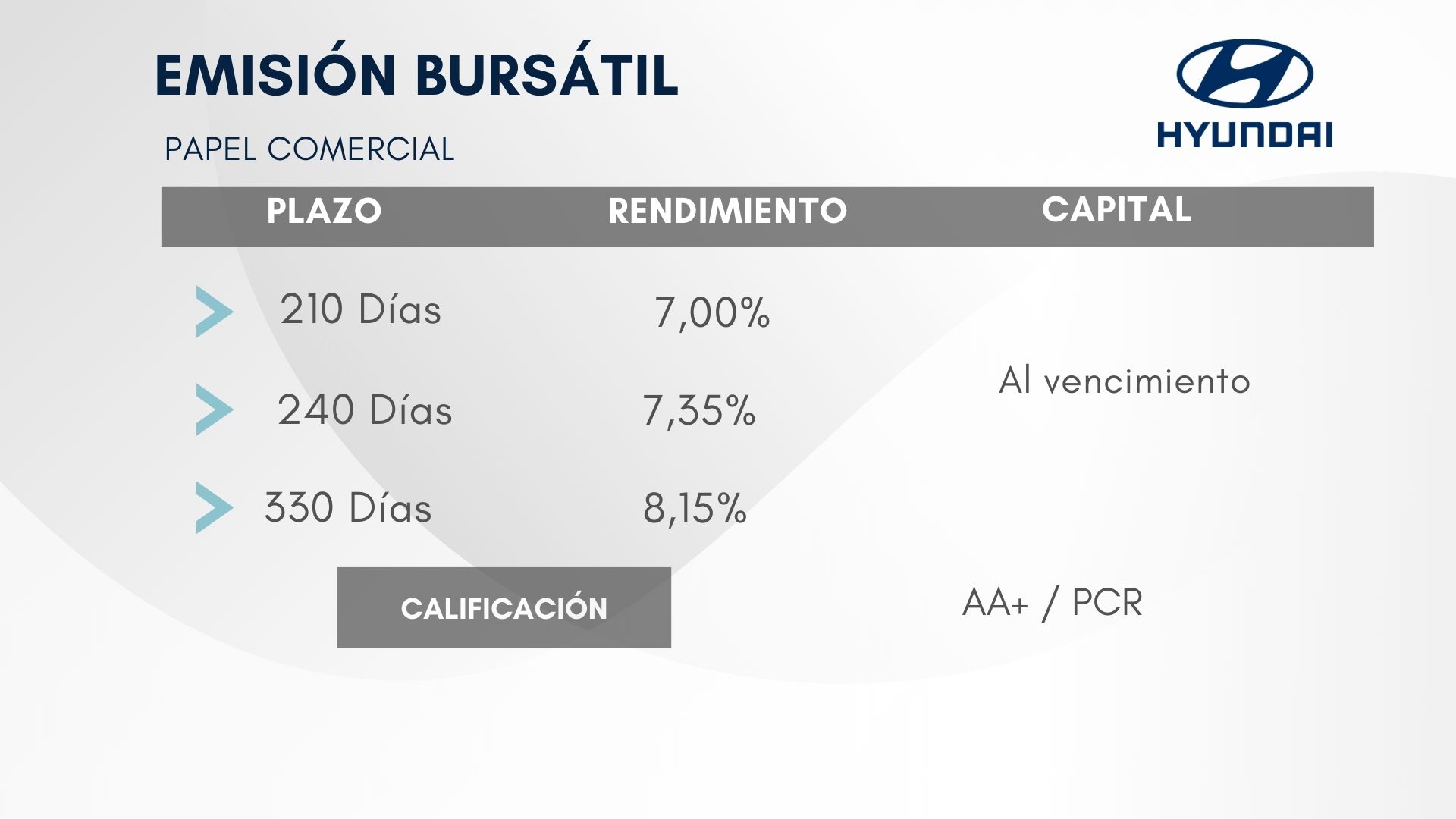 Emisión bursátil - Neohyundai